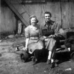 Ena Hawkins and workmate 'Steve' Gadd on a break from the long hours worked by women during the war Ena Hawkins and workmate 'Steve' Gadd on a break from the long hours worked by women during the war