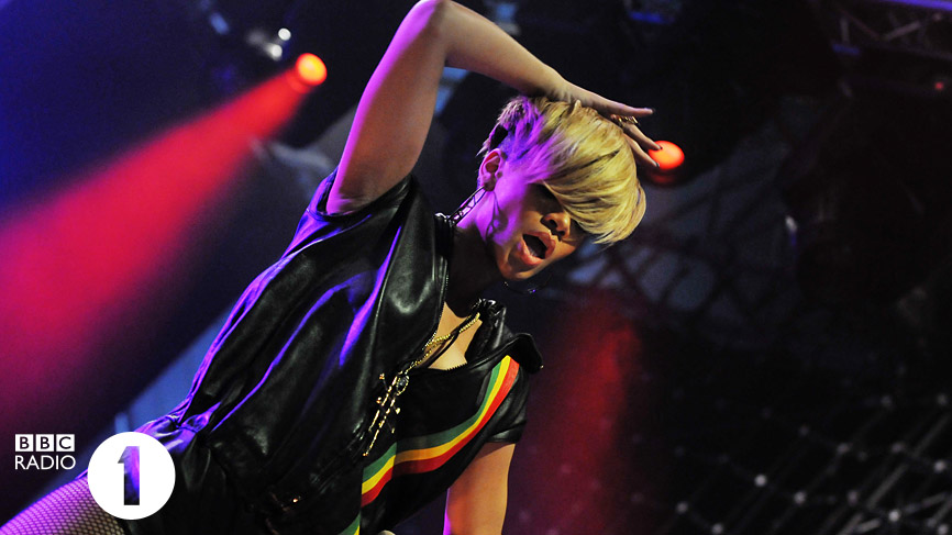Rihanna performing live at Radio 1's Big Weekend 2010