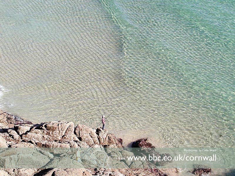 Fishing at Porthcurno
