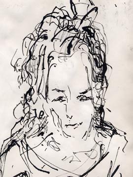 Woman's Hour reporter, Judy Herman. Drawing by Milein Cosman
