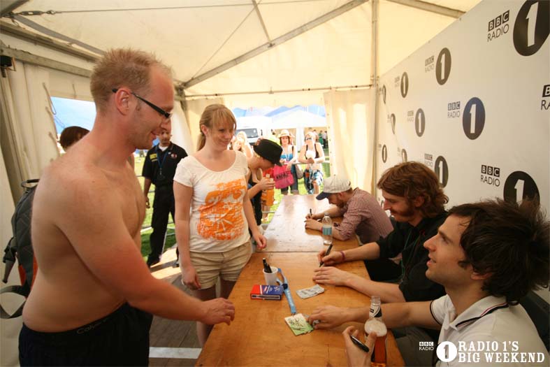Signing sessions with The Hoosiers