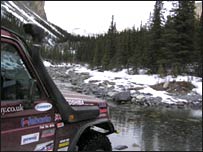 Picture: Driving through a riverbed