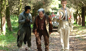 Lee Ingleby, Bob Hoskins and Mark Gatiss in The Wind in the Willows