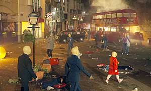 Doctor Who -  Autons, aliens made of living plastic, take the shape of shop window dummies and attack London