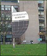 Bradford University sign