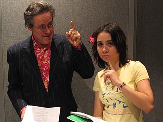 Griff Rhys Jones (Old Thrashbarg) and Samantha Béart (Random)