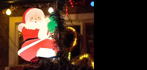Light-up Santa decoration