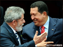 Chávez e Lula (foto de arquivo)