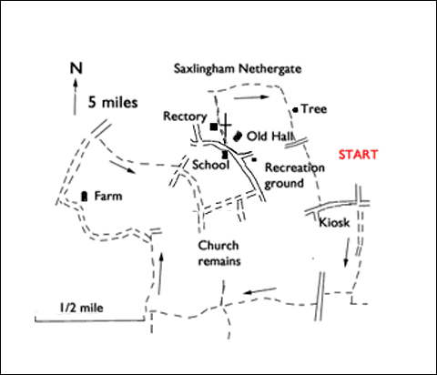 map of saxlingham. 