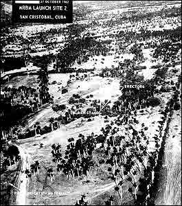 Fotografía de una base de misiles soviéticos en San Cristobal, Cuba.