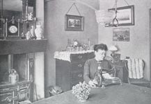 Image of a Victorian woman in a model home