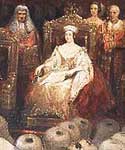 Image of Blaikley's portrait of Queen Victoria at State Opening of Parliament in 1845