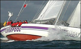 The Liverpool Clipper at sea