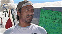 Omar Reygadas, hijo de uno de los mineros atrapados