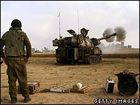 Soldados na faixa de Gaza