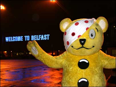 Pudsey at Belfast airport