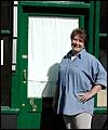 Pic: Jo outside her cafe.