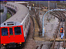Train on tracks at Barking station