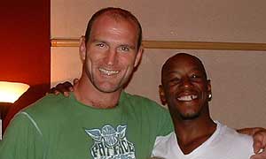Laurence Dallaglio and Ian Wright