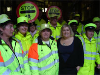 Lollipop people in uniform