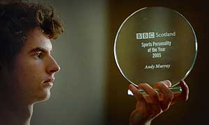 Andrew Murray with his BBC Scotland award