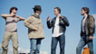 Adam Robertson, Benedict Cumberbatch, JJ Feild and Tom Burke during filming