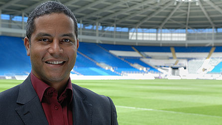Jeremy Guscott at the new Cardiff City Stadium