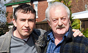 Steve Coogan as Bing Crosby and Bernard Hill as George Crosby
