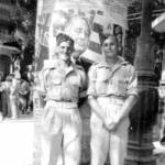Tom Mawson in Tunis, 3 days after the fighting finished, with the Wireless Operator, Lesley Rundal, who went through most of the battles with him. Taken 15th May 1943.