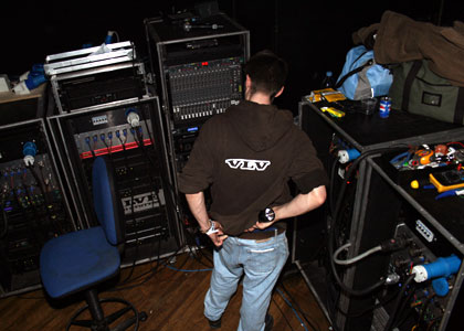 Amp'd up and under a watch eye, the Valve technicians made sure the sound stayed crisp and, of course, very loud. Amp'd up and under a watch eye, the Valve technicians made sure the sound stayed crisp and, of course, very loud.