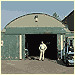 Andrew Morris outisde the hut which used to be a chapel at RAF Scampton.