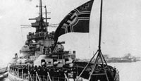 The German battlecruiser Scharnhorst, pictured in 1940