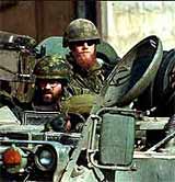 Image of peacekeeping forces in Kosovo, 2000