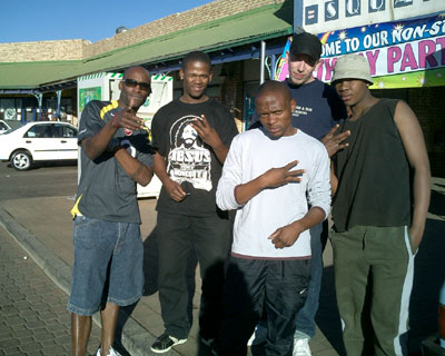 Pro Kid and his boys pose with Rodney P and Skitz