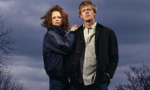 Kris Marshall as Art and Anna-Louise Plowman as Charlie, his new-found love (episode one)