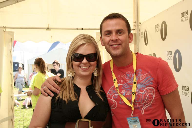 Scott Mills in the signing tent