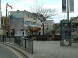 Demolition in progress
