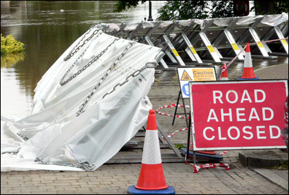 Floods in Upton during June 2007