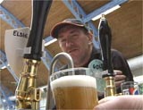 A beer being pulled