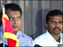 Karuna with LTTE leader Prabhakaran