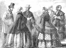 Image showing women's fashions of the 1850s