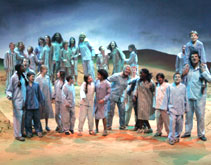 The cast in the desert, Act II Finale