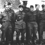 After arriving in France the men of the BEF made friends with the French Army.  Dad is on the left of the picture.