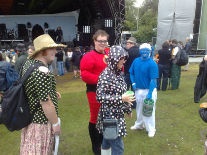 A Smurf & Mr Incredible.