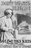 Image of poster advising people not to waste bread