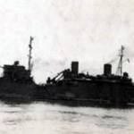 HMS Forth, 1940.  Eileen Hynnam’s husband, Frank, served on HMS Forth, which had gone to America to take the gold shipment from Britain and only had an escort for part of the way.  HMS Forth was a submarine maintenance ship.
