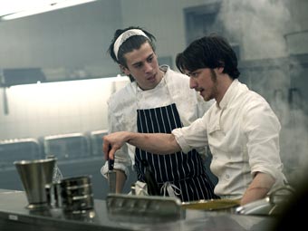 Joe Macbeth and Malcolm (James McAvoy and Toby Kebbell))