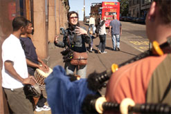 Image: Annie Griffin directing her new film 'Festival'