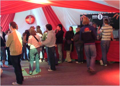 Zane Lowe backstage at Hyde Park