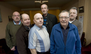 Last Orders - front row (L-R): Graham Anderson, Shaun Hill, John Waller, George Cull, Les Smith and centre back: Derek Foster